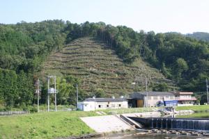 津山市皿復旧後の写真