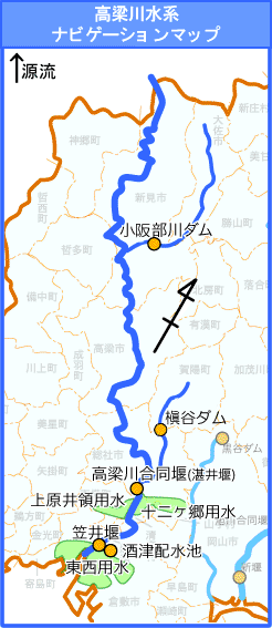 十二ヶ郷用水の位置図