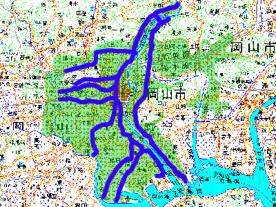 合同用水・祇園用水の詳細図