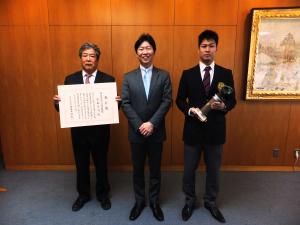 岡山県スポーツ特別顕賞授与式の写真