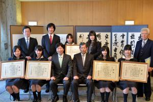 明誠学院高校書道部表敬訪問3