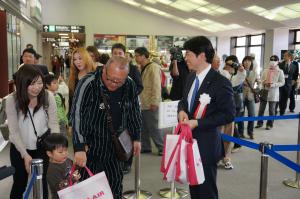 岡山台北線の新規就航の写真