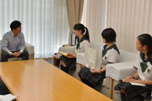 山陽女子高等学校地歴部表敬訪問１
