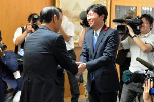 岡山市長表敬訪問(就任あいさつ)1