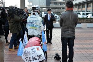 走れ!晴れ男 日本縦断おかやまPR出発式4