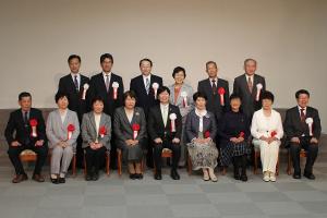 退任農業士との記念撮影