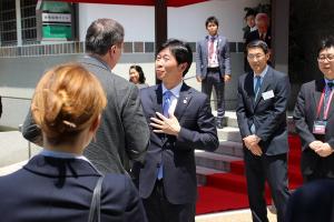 G7（先進7か国）倉敷教育大臣会合〔代表団お出迎え〕