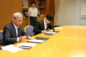 三井住友海上火災保険株式会社との地域防災力向上の相互協力に関する協定締結式