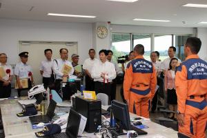岡山県消防防災航空センター開所式・施設見学会