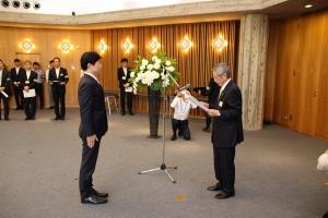 岡山県知事選挙当選証書付与式