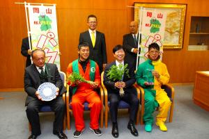 JA岡山青果物生産組合パクチー部会表敬訪問
