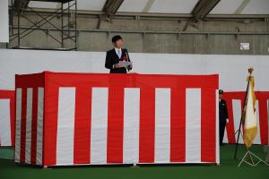 岡山県警察年頭視閲式