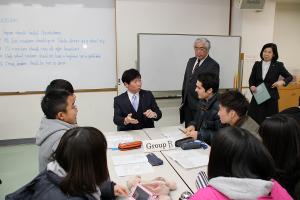 学校視察〔県立岡山城東高等学校・英語集中合宿〕