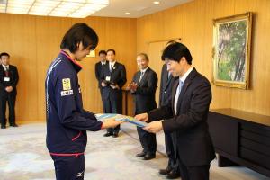 岡山シーガルズ表敬訪問
