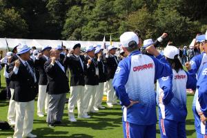 第72回国民体育大会（愛顔つなぐえひめ国体）総合開会式岡山県選手団激励