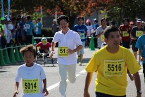 岡山吉備高原車いすふれあいロードレース〔3kmレースフィニッシュ〕