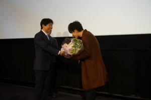 映画「8年越しの花嫁 奇跡の実話」岡山先行上映初日舞台挨拶
