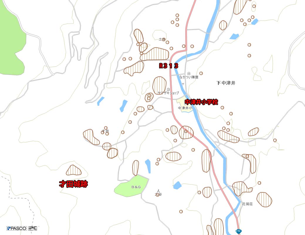 才田城跡アクセスマップ