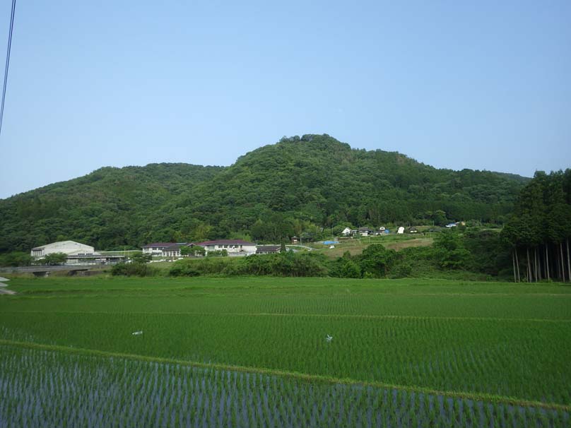 福山城跡遠景（北西から）