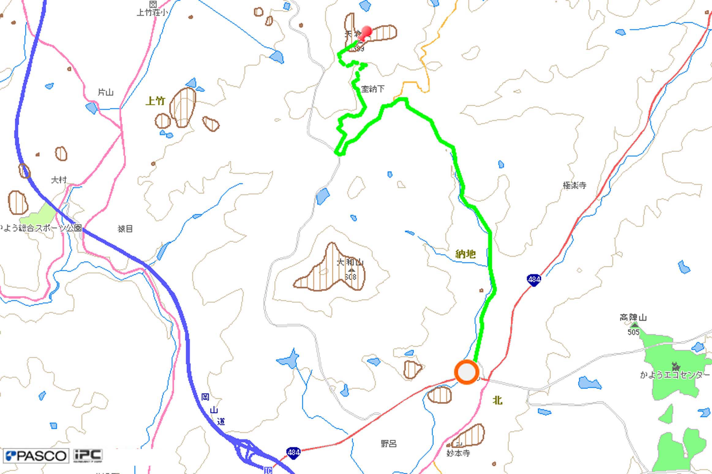 矢倉城跡アクセスマップ