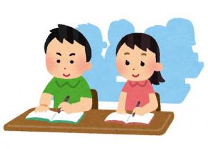 勉強する子