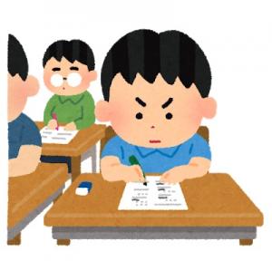 テストを受けている男の子