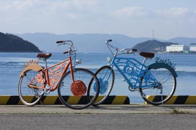 「終点の先へ」アート自転車の写真です