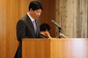 職員への知事の新年挨拶