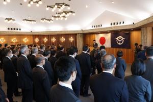 職員への知事の新年挨拶
