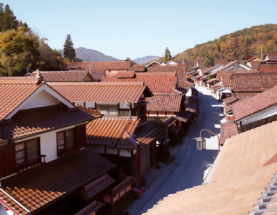 吹屋の町並み