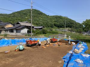 園井土井遺跡　作業風景