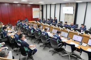 県水害対応訓練〔災害対策本部会議〕