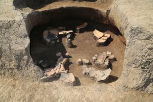 袋状土坑の遺物出土状況