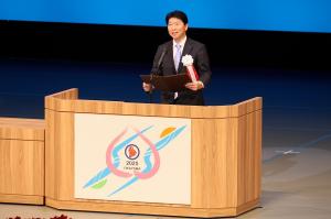 晴れて輝け！おかやま国スポ スケート・アイスホッケー競技会開始式