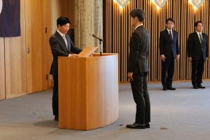 退職者辞令交付