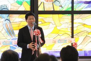 岡山桃太郎空港利用者4000万人達成記念式