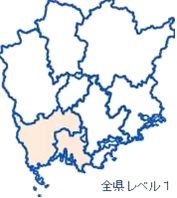インフルエンザレベルマップ(倉敷市・備中Lv1）