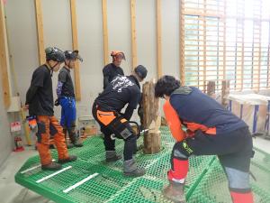 伐木技術向上トレーニングデイの様子③