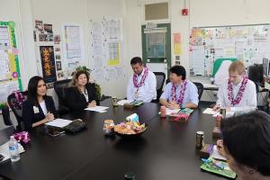 現地２高校（公立カイムキ高校・私立ミッドパシフィック校）視察