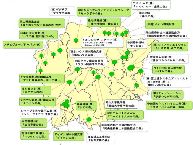 参加企業・団体の活動場所