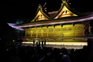 吉備津神社 国宝本殿・拝殿再建600年記念 ライトアップ点灯式