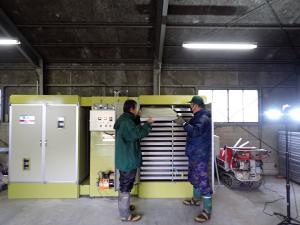 乾燥機からの出し入れ