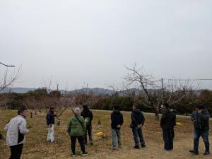 圃場視察の様子を撮影した写真です