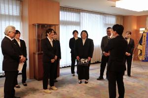 IPU環太平洋大学柔道部 表敬訪問