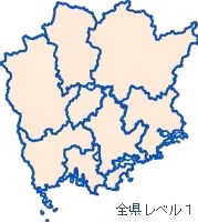 感染性胃腸炎レベルマップ(全地域Lv1)