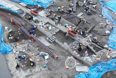 今の発掘現場