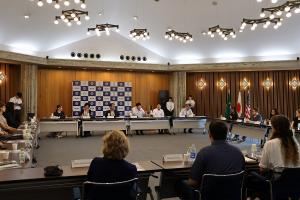 加計学園アメリカ・ブラジル訪日文化研修団表敬訪問