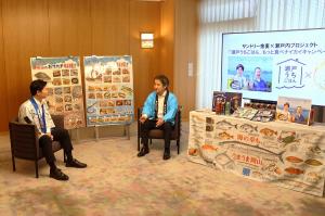 サントリー(株)「瀬戸うちごはん、もっと食べナイカイキャンペーン」 表敬訪問