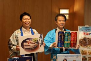 サントリー(株)「瀬戸うちごはん、もっと食べナイカイキャンペーン」 表敬訪問