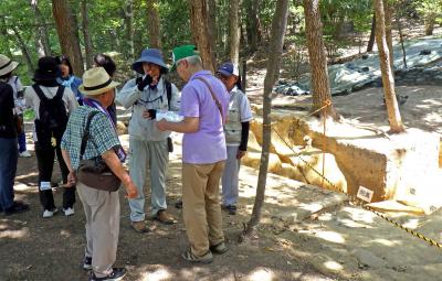 備中国分尼寺跡の現地説明会の様子